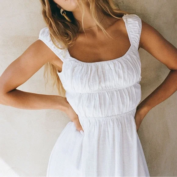 Sabo Skirt Fabi 100% Cotton White Dress, XS - Picture 6 of 10